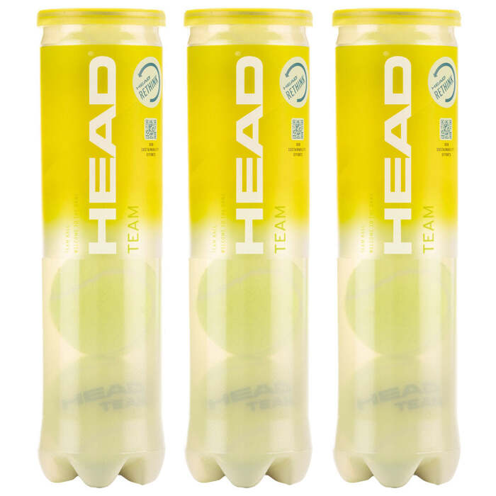 Head Team Tennis Balls - 1 Dozen