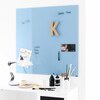 NAGA Magnetic Glass Noticeboard LIGHT BLUE 100 x 100cm
