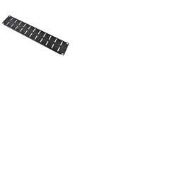 19" 2U Air Vent Rack Panel with Black Finish & Strengthening Flange