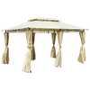 3m x 4m Steel Art Gazebo With Side Curtain