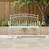 Antique White Decorative Rustic Metal Garden Bench