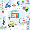 Road Works Ahead Construction Wallpaper Blue Holden 11051