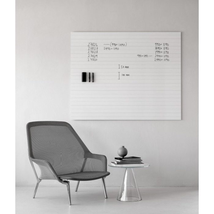 AIR Frameless Whiteboard 1990 x 1190mm WHITE LINED