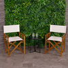 FSC® 100% Certified Wooden Pair of Folding Directors Chairs Cream