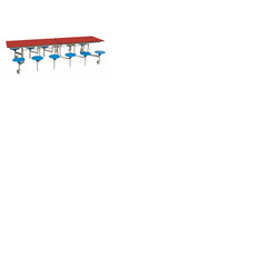 12 Seat Rectangular Mobile Folding Table