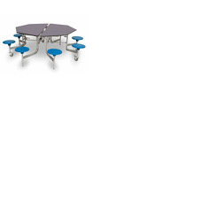 8 Seat Octagonal Mobile Folding Table