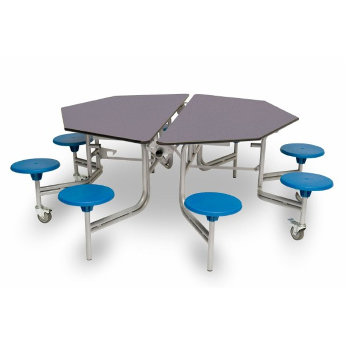 8 Seat Octagonal Mobile Folding Table