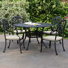 Garden Cast Aluminium 4 Seater Outdoor Dining Set
