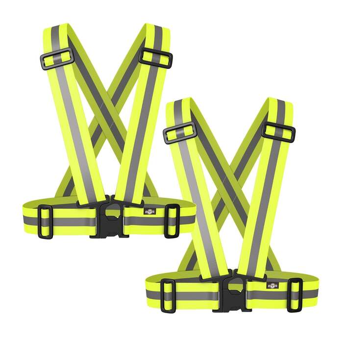 BTR Cycling & Running High Vis Reflective Fluorescent Vests, Sashes