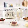 4 Slice Toaster Cream & Chrome