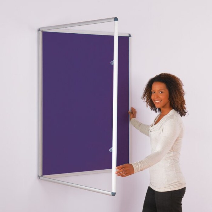 ColourPlus Tamperproof Noticeboard 1200x1200mm Purple