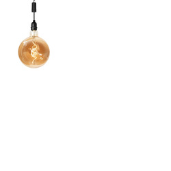 Bronze Globe Pendulum Hanging Light - Battery Powered with Timer