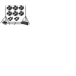 Portable Stage Lighting Kit with LED Fresnel and Profile Spots