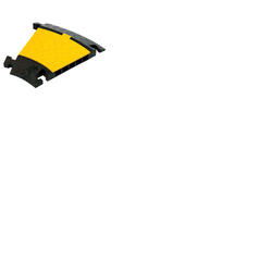 5 Channel Cable Ramp 30 Degree Corner - Yellow Lid