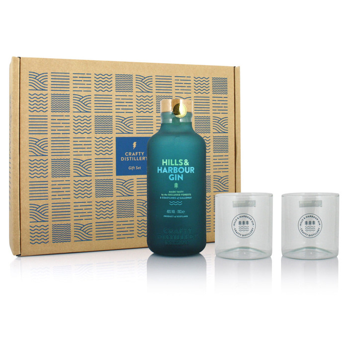Hills & Harbour Gin Gift Pack with 2 Glasses