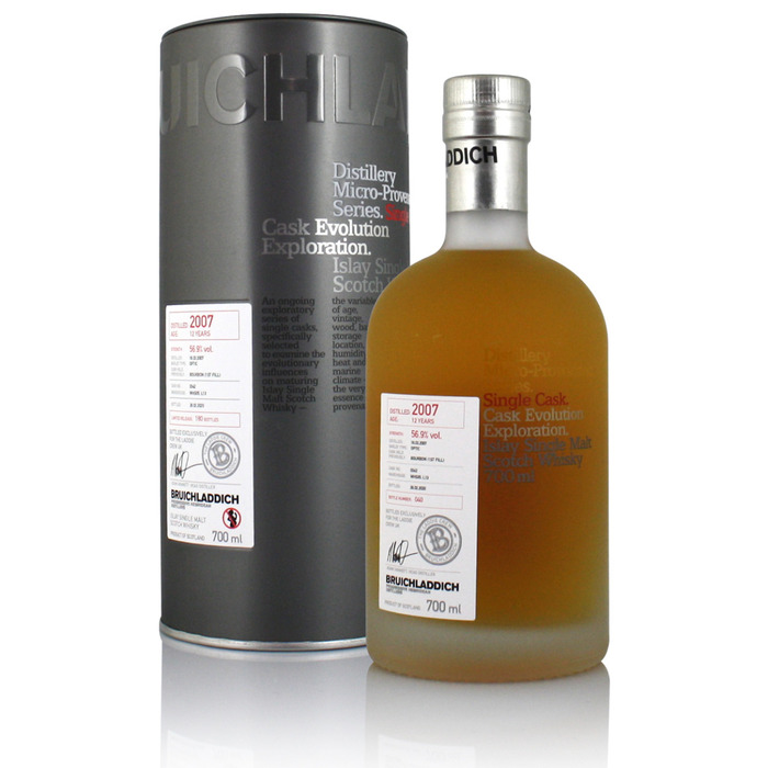 Bruichladdich 2007 12YO 1st Fill Bourbon, Laddie Crew Cask #0342