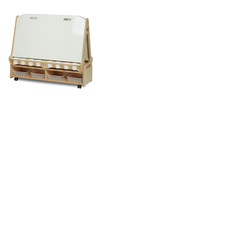 Double-Sided 4-Person Easel with Storage Trolley