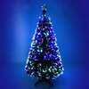 Green Fibre Optic Christmas Tree 2ft to 6ft with Multicoloured Fibre Optic Lights, 2ft