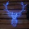 Noma 85CM 80 LED Ice Blue Stag Head Frame with Clear Cable.
