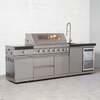 Draco Grills 6 Burner BBQ Modular Outdoor Kitchen with Sear Station, Sink and Fridge Unit, Mid May 2026