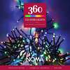 Noma Christmas 360, 480, 720, 960, 2000 Multifunction Cluster Lights with Green Cable