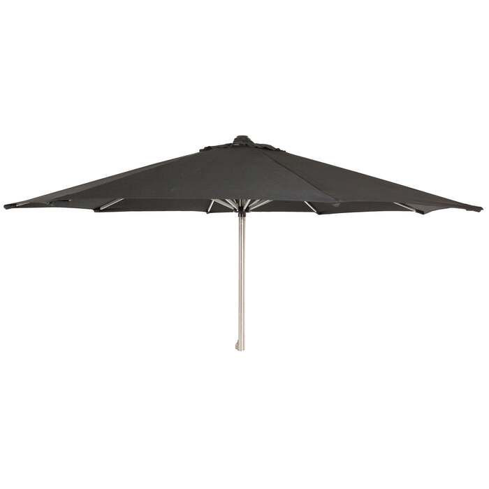 Alexander Rose 3m Aluminium Round Luxe Garden Parasol with Pulley - Charcoal