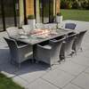 Bracken Outdoors Dakota 8 Seat Rattan Garden Furniture Set with Gas Fire Pit and Armchairs