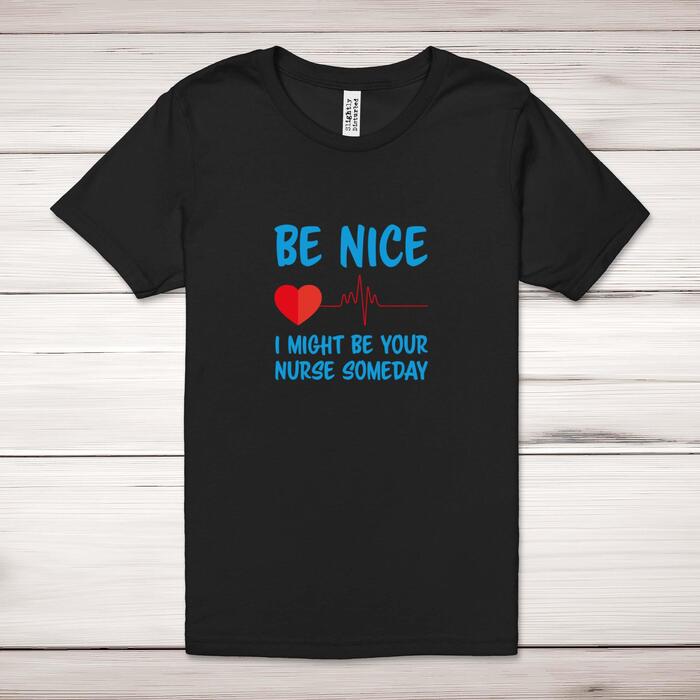 Be Nice Adult T-Shirt - Black, 2XL