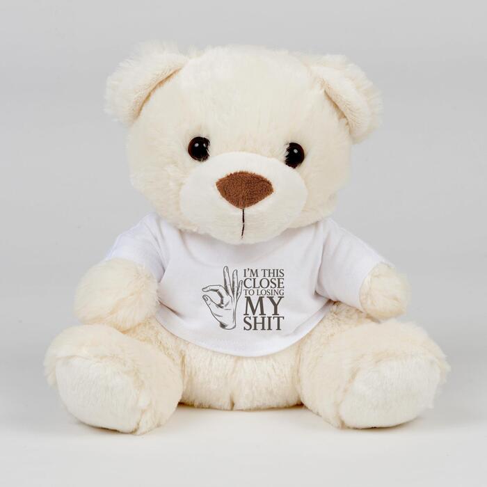 Losing My Shit Swear Bear - Cream, Small