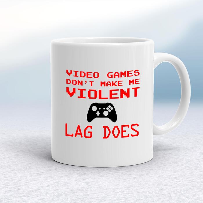 Video Games Don't Make Me Violent Mug - White, 10oz