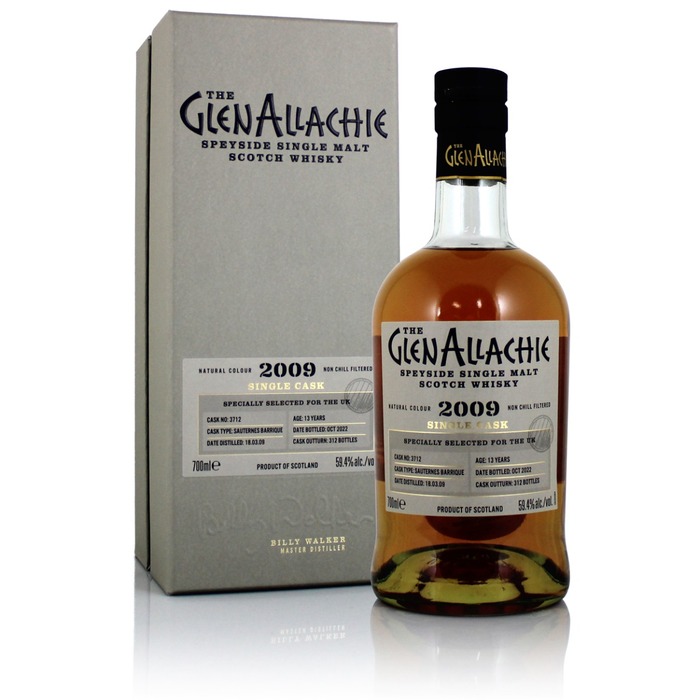 GlenAllachie 2009 13YO Sauternes Barrique UK Exclusive Cask #3712