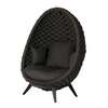 Alexander Rose Cordial Luxe Dark Grey Lucy Chair with Base, Grafito