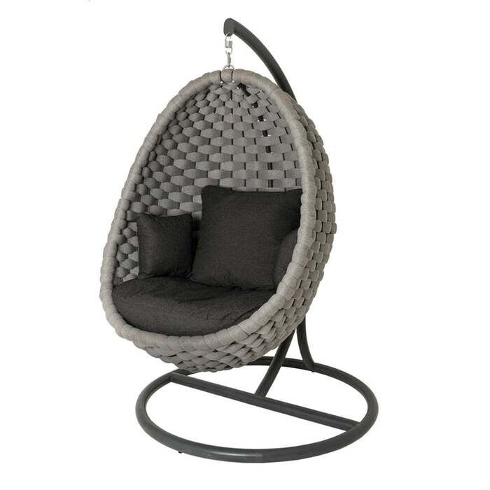 Alexander Rose Cordial Luxe Light Grey Lucy Chair with Cantilever Frame, Grafito