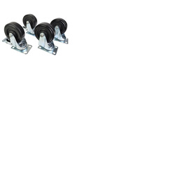 4 x Caster Wheel Set 4" 100mm Wheel, 2 With Brake
