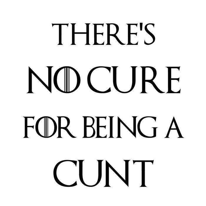 There's No Cure for Being A Cunt Vinyl Sticker