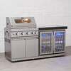 Draco Grills 4 Burner BBQ Modular Outdoor Kitchen with Double Fridge Unit, Mid February 2026
