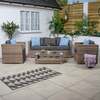 Bracken Outdoors Madrid Brown 3 Seat Sofa Lounge Garden Furniture Set with Coffee Table