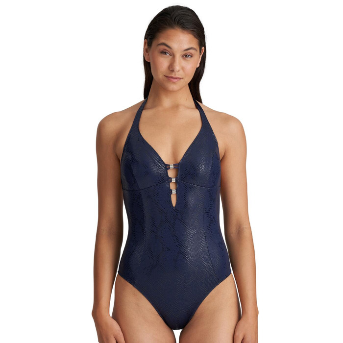 Marie Jo San Domino Padded Triangle Swimsuit - Evening Blue - L - 14