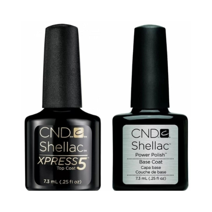 CND Shellac Gel Polish Top Xpress5 & Base coat - 7. 3ml