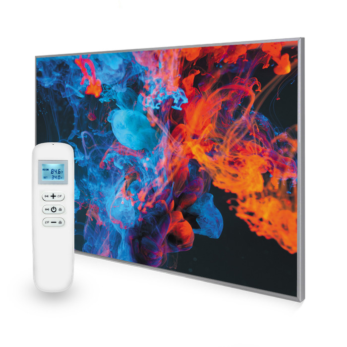 995x1195 Dancing Smoke Picture Nexus Wi-Fi Infrared Heating Panel 1200W - Electric Wall Panel Heater