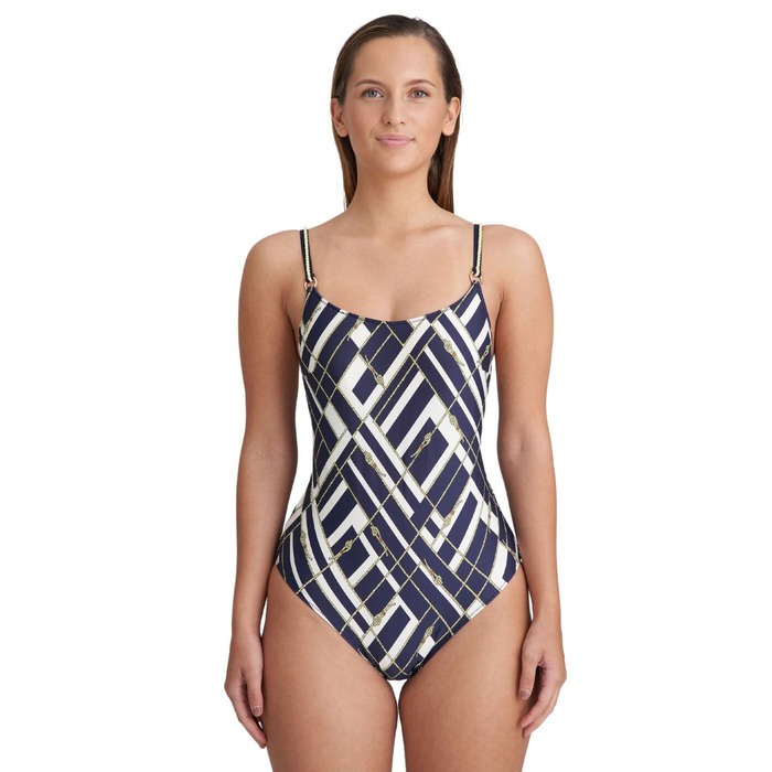 Marie Jo Saranji Padded Non Wired Swimsuit - Majestic Blue - 36B