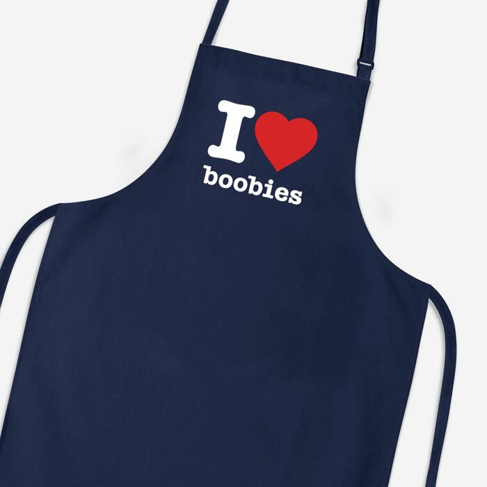 I Love Boobies Apron