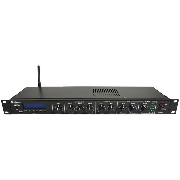 Rack Mountable 1U Mixer Amplifier 2 x 120W with USB/SD, DAB/FM & Bluetooth