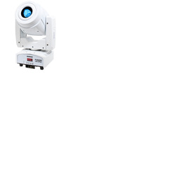 Moving Head 80 Watt LED - 3 Facet Prism 5 Gobos & 7 Colours - White Case