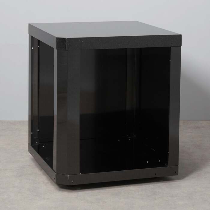 Draco Grills Outdoor Kitchen Black Stainless Steel 90° Corner with Granite Top
