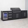 Draco Grills Fusion 6 Burner Black Outdoor Kitchen with Modular Single Fridge and Double Cupboard, Mid February 2026