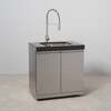 Draco Grills Stainless Steel Double Cabinet with 1 1⁄2 Large Sink and Granite Top