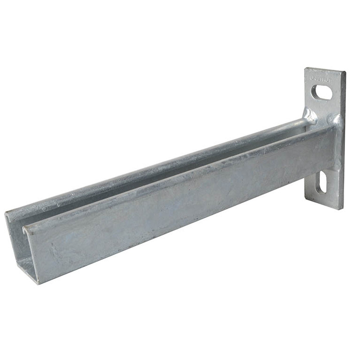 Cantilever Arm 2 Hole Back Plate for Slotted Channel - 450mm