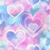 Neon Hearts Wallpaper Pink