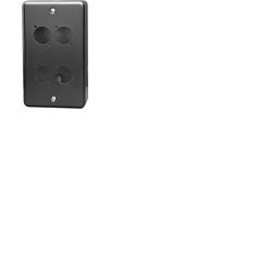 Double Gang Plate and Box for D Series Connectors - 4 Way Vertical